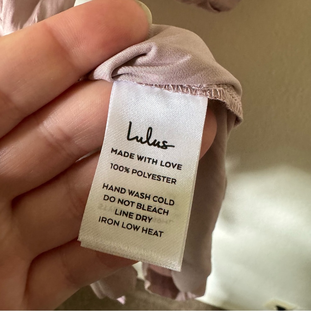Lulus | Ain't It Grand Mauve Satin Surplice Romper - Picture 8 of 8